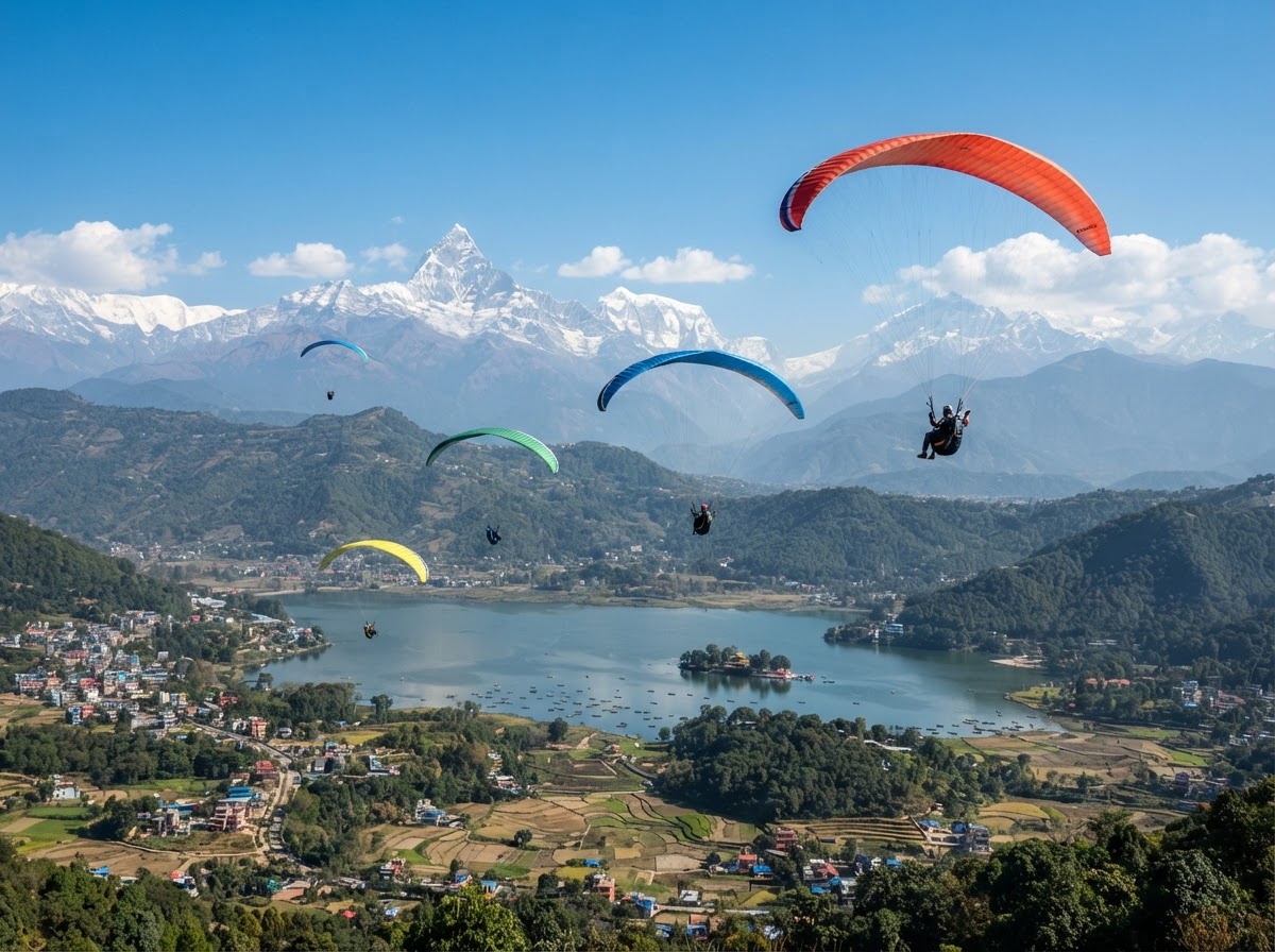 Pokhara Lake & Paragliding